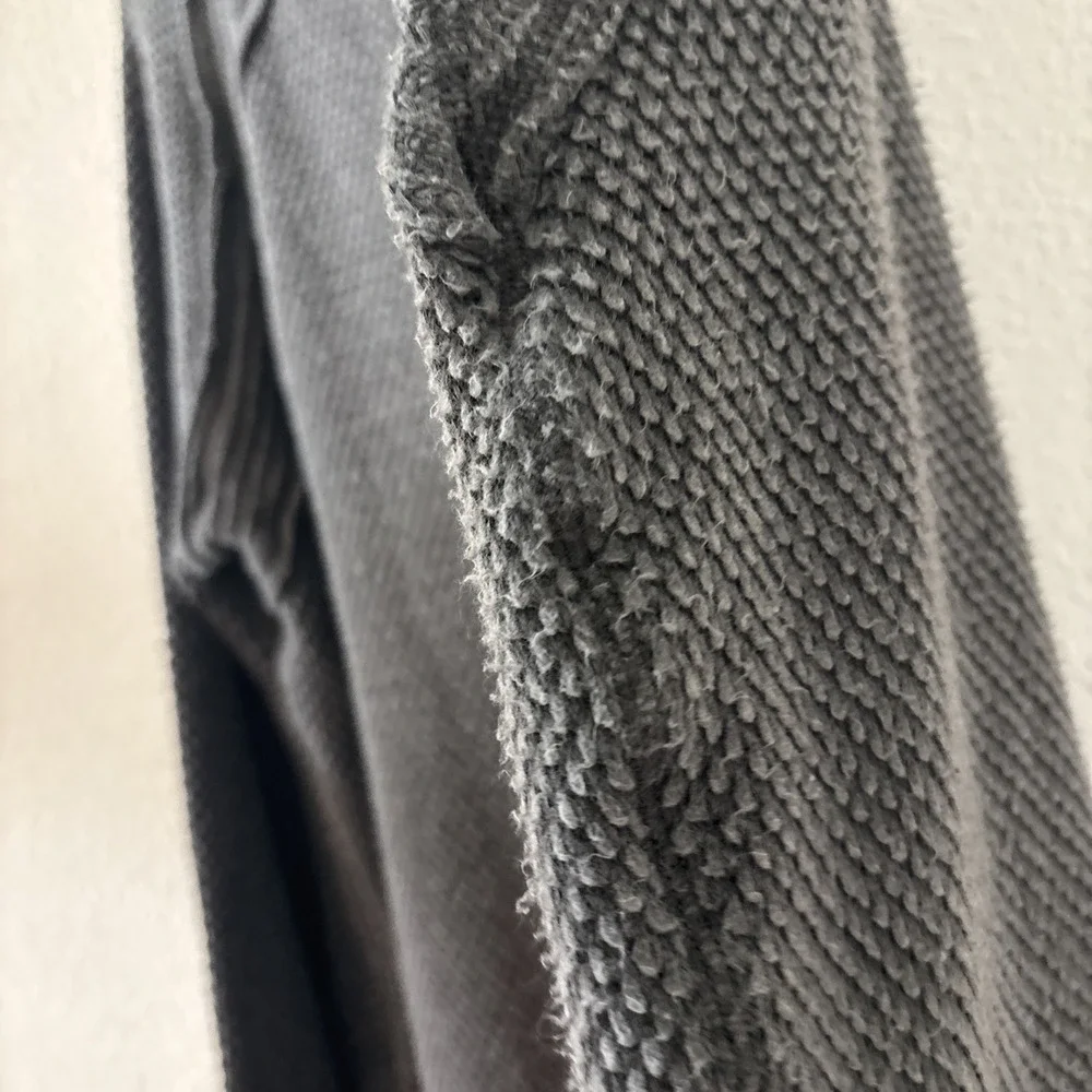 We The Free Shes a Keeper Vented-Hem Tunic Sweater Gray Boho Lagenlook M